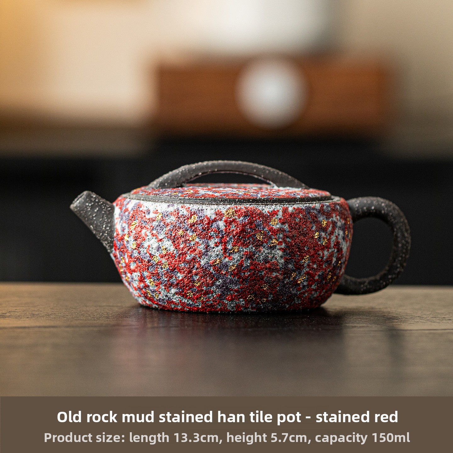 Master Lin Houtang Handmade Rock Mineral Coarse Pottery Teapot - Vintage Kung Fu Tea Infuser with Strainer, Luxury Gift Box Packaging