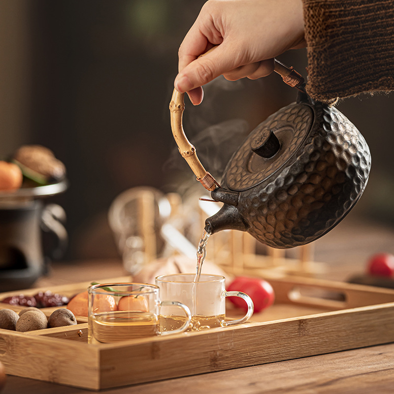 TEAGIFT Ceramic Clay Charcoal Tea Stove – Vintage Kung Fu Tea Boiler with Ceramic Kettle, Health-Preserving Pot for Home Tea Room