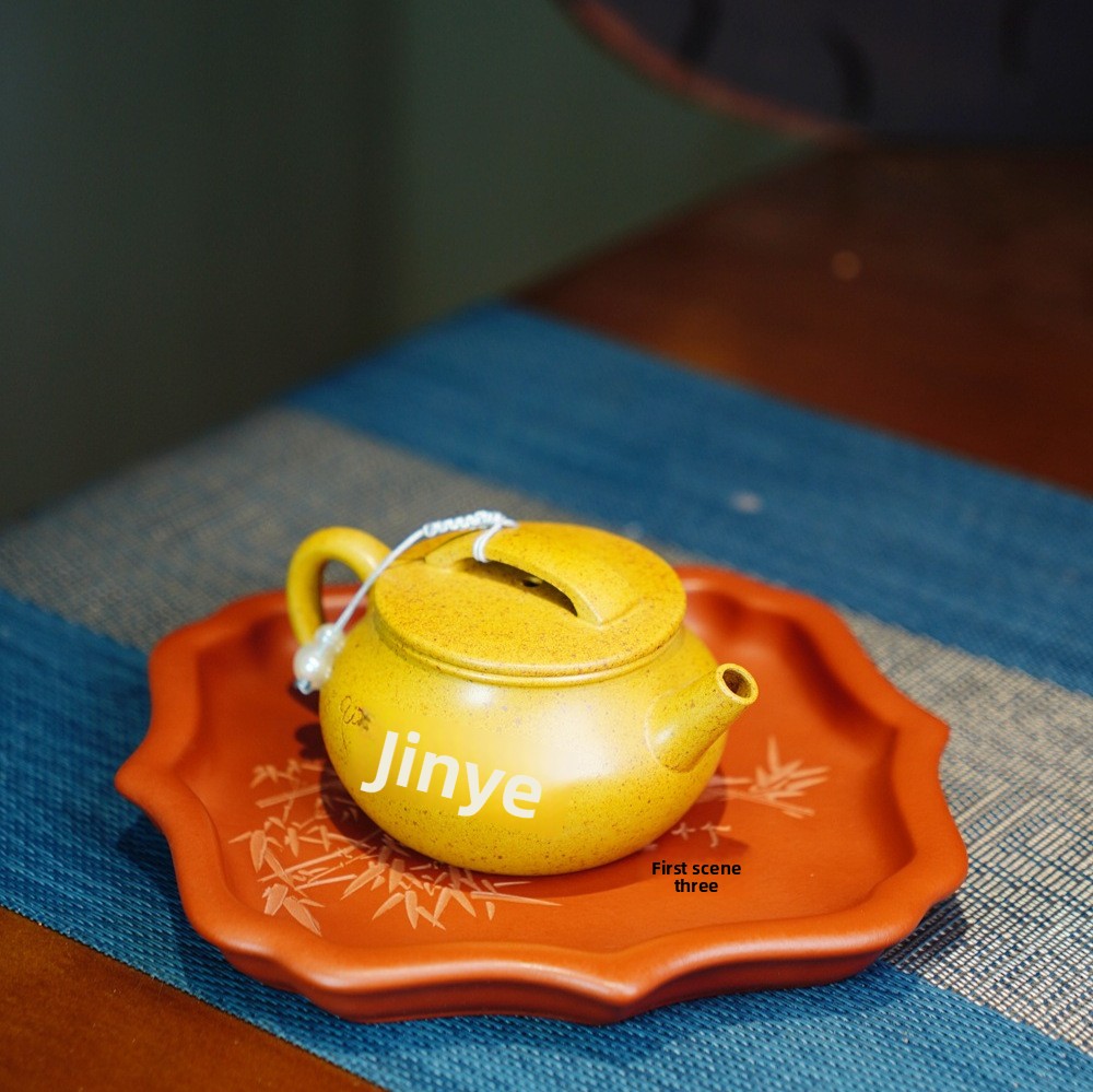 Master Handmade Yixing Purple Clay Teapot - Golden Duan Ni Clay Ancient Style Xiao Shipiao Pot, Premium Gift Tea Set for Connoisseurs