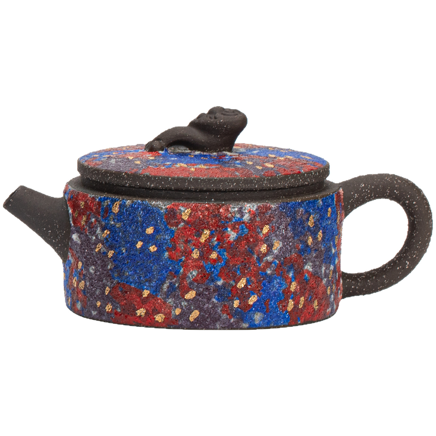 Master Lin Houtang Handmade Rock Mineral Coarse Pottery Teapot - Vintage Kung Fu Tea Infuser with Strainer, Luxury Gift Box Packaging