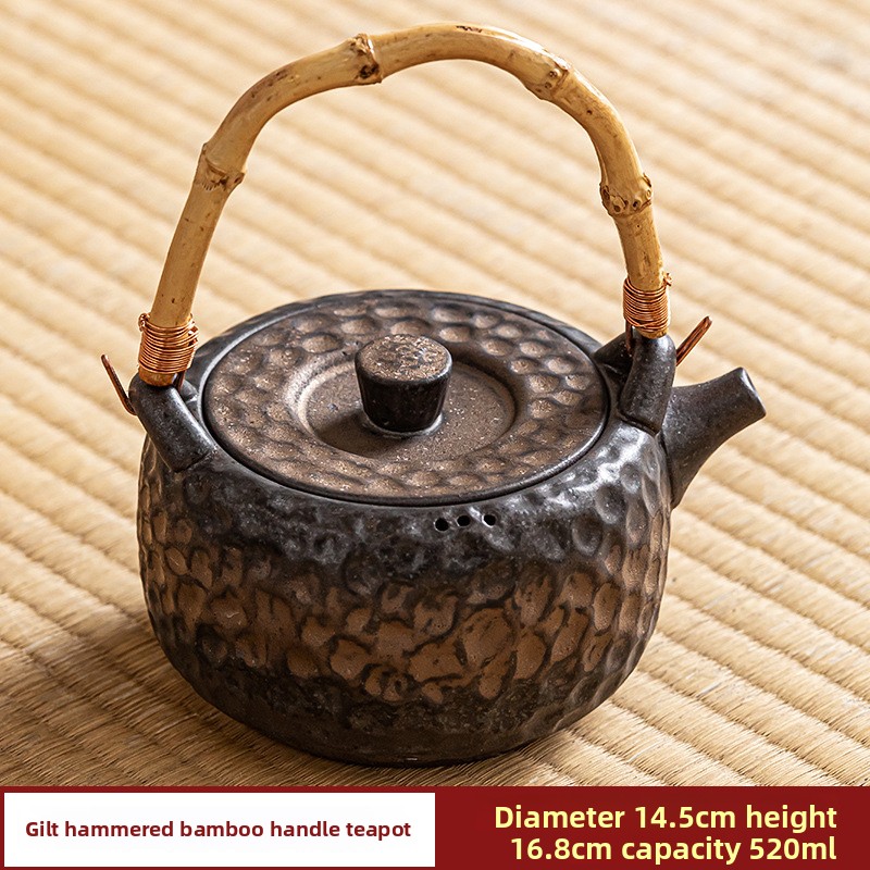 TEAGIFT Ceramic Clay Charcoal Tea Stove – Vintage Kung Fu Tea Boiler with Ceramic Kettle, Health-Preserving Pot for Home Tea Room