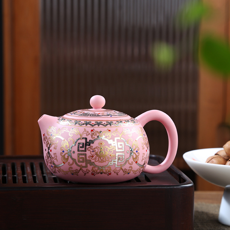 TEAGIFT Raw Ore Green Clay Yixing Teapot – High-End Phoenix Song Xishi Teapot, 1 Pot 2 Cups Chinese Style Kung Fu Tea Set for Home