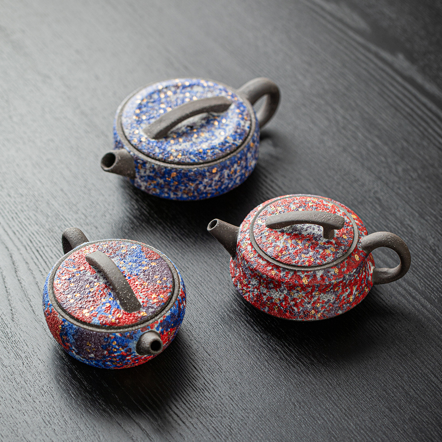 Natural Mineral Clay Colorful Teapot