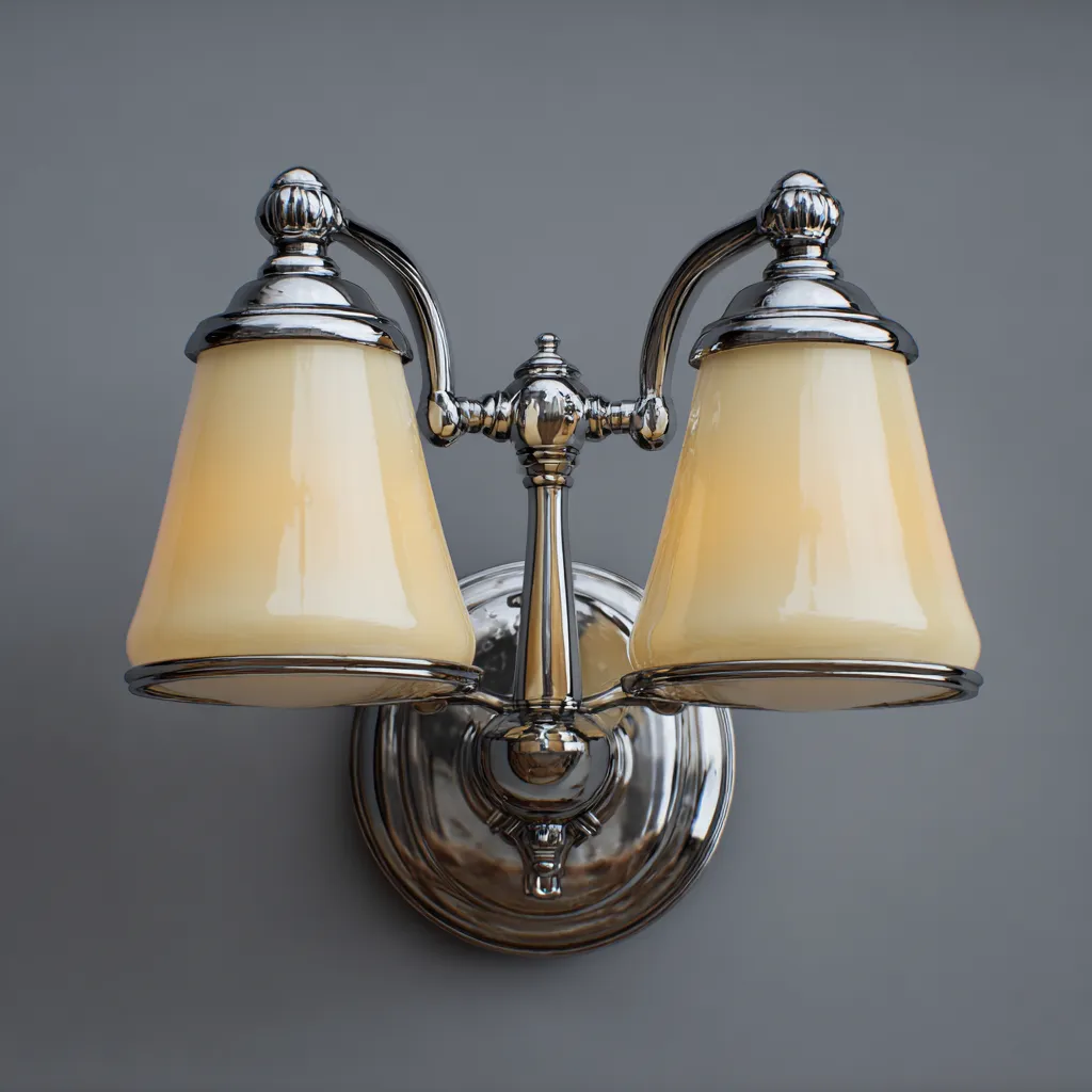 Applique metallo vetro 28x18x22 cm - argento-beige - stile classico-Havenilo