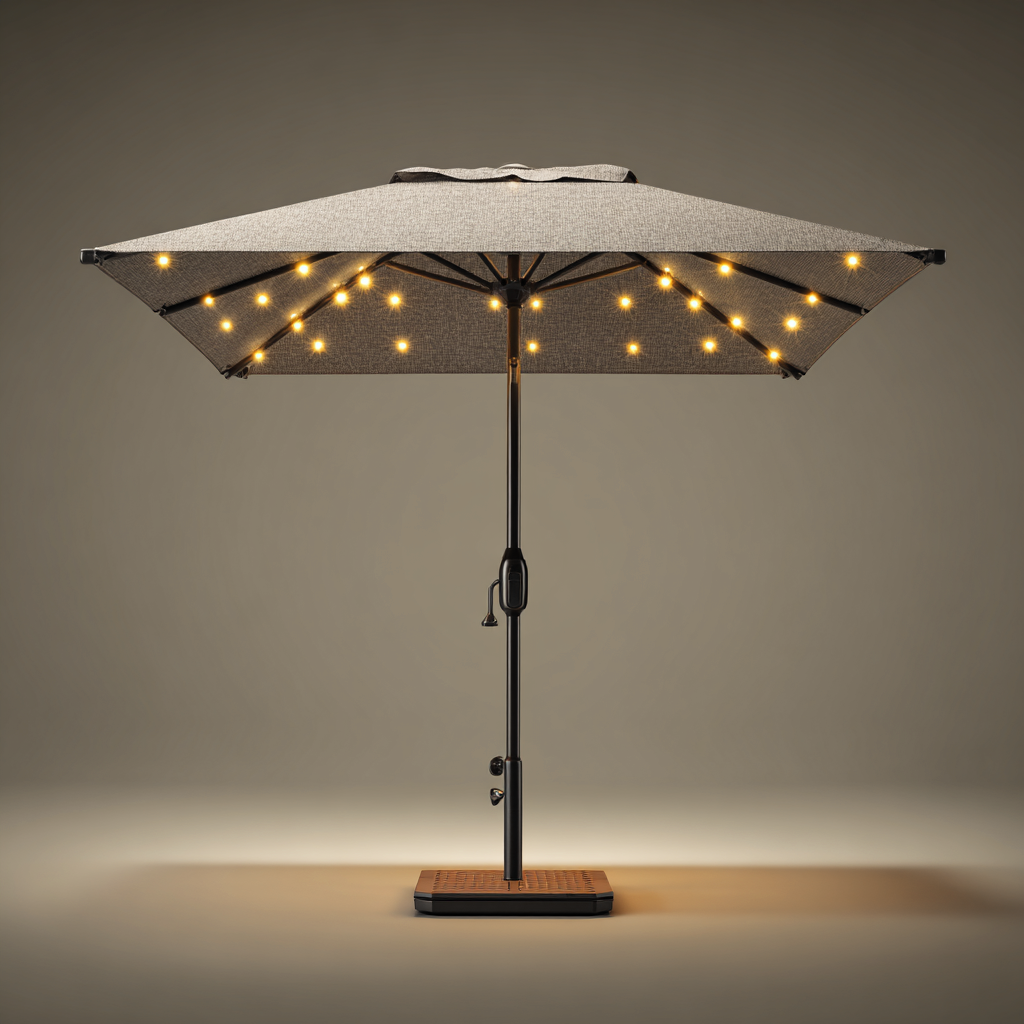 Ombrelloni da giardino in poliestere 210x210x235 cm - grigio - stile moderno adatto per esterni-Havenilo