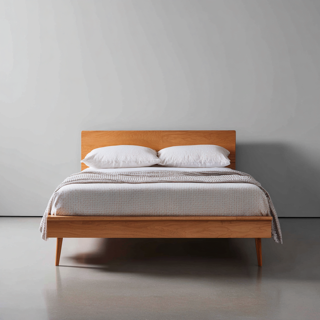 Letto matrimoniale legno 200x160x95 cm - legno naturale - design moderno-Havenilo