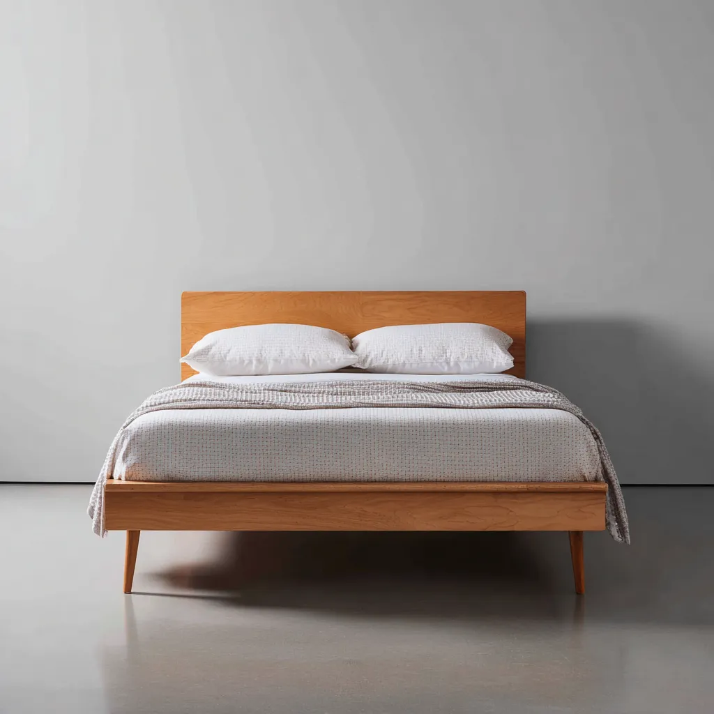 Letto matrimoniale legno 200x160x95 cm - legno naturale - design moderno-Havenilo