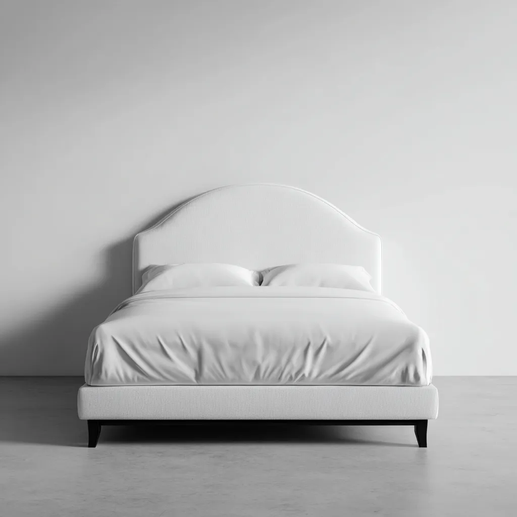Letto matrimoniale tessuto-legno 210x160x120 cm bianco-nero - design elegante-Havenilo