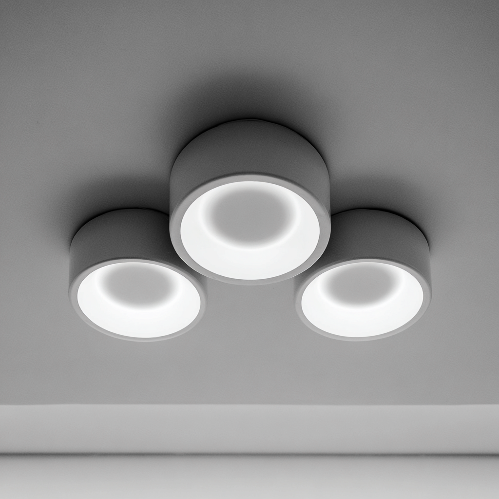 Lampada da soffitto metallo-vetro 36x36x14 cm - bianco - design moderno-Havenilo