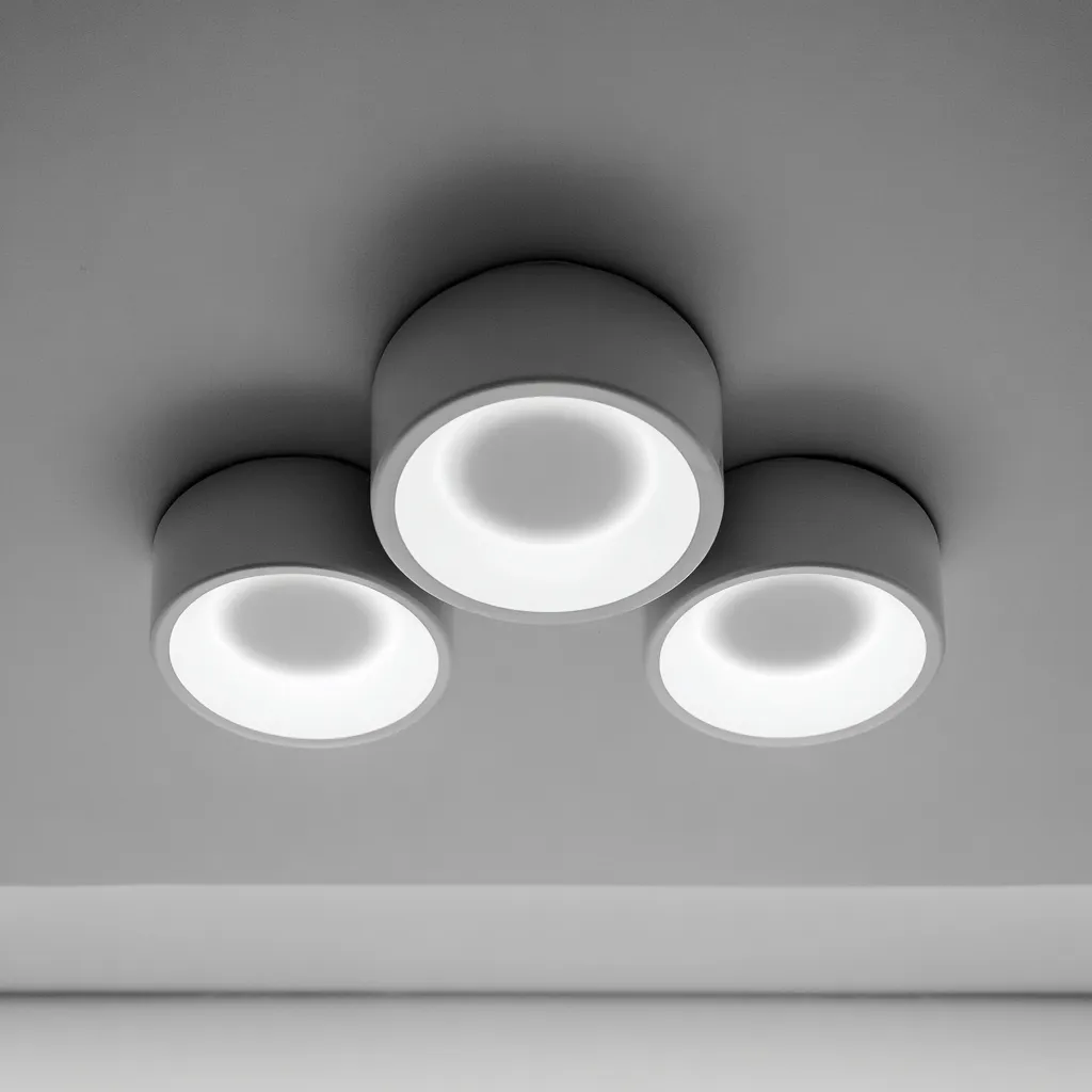 Lampada da soffitto metallo-vetro 36x36x14 cm - bianco - design moderno-Havenilo