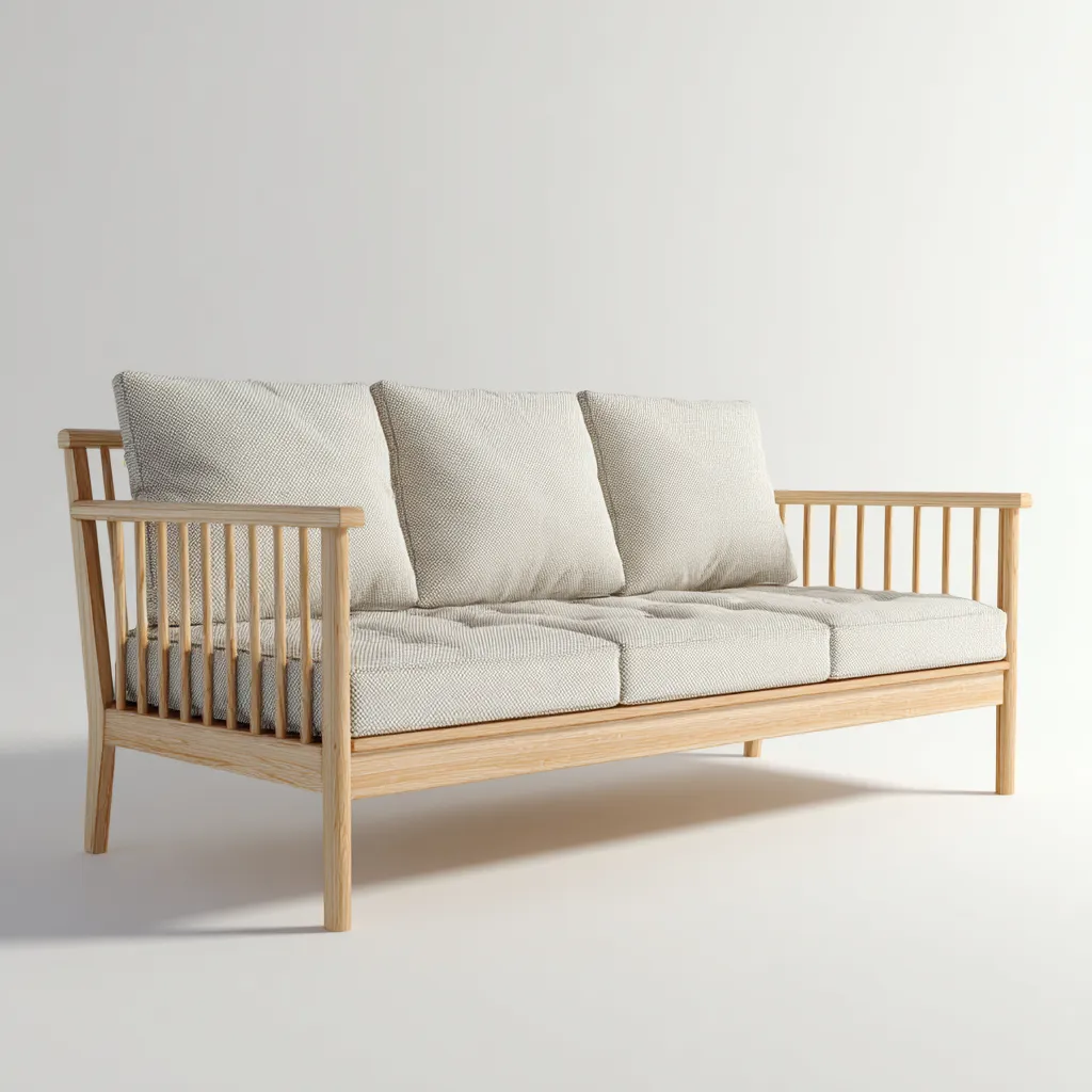 Panca da giardino 180x75x85 cm legno con cuscini beige per terrazza e giardino design naturale-Havenilo