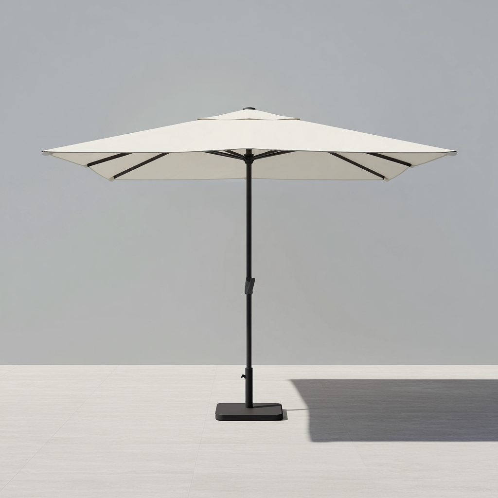 Ombrelloni da giardino in poliestere 220x220x245 cm - bianco - stile moderno adatto per esterni-Havenilo