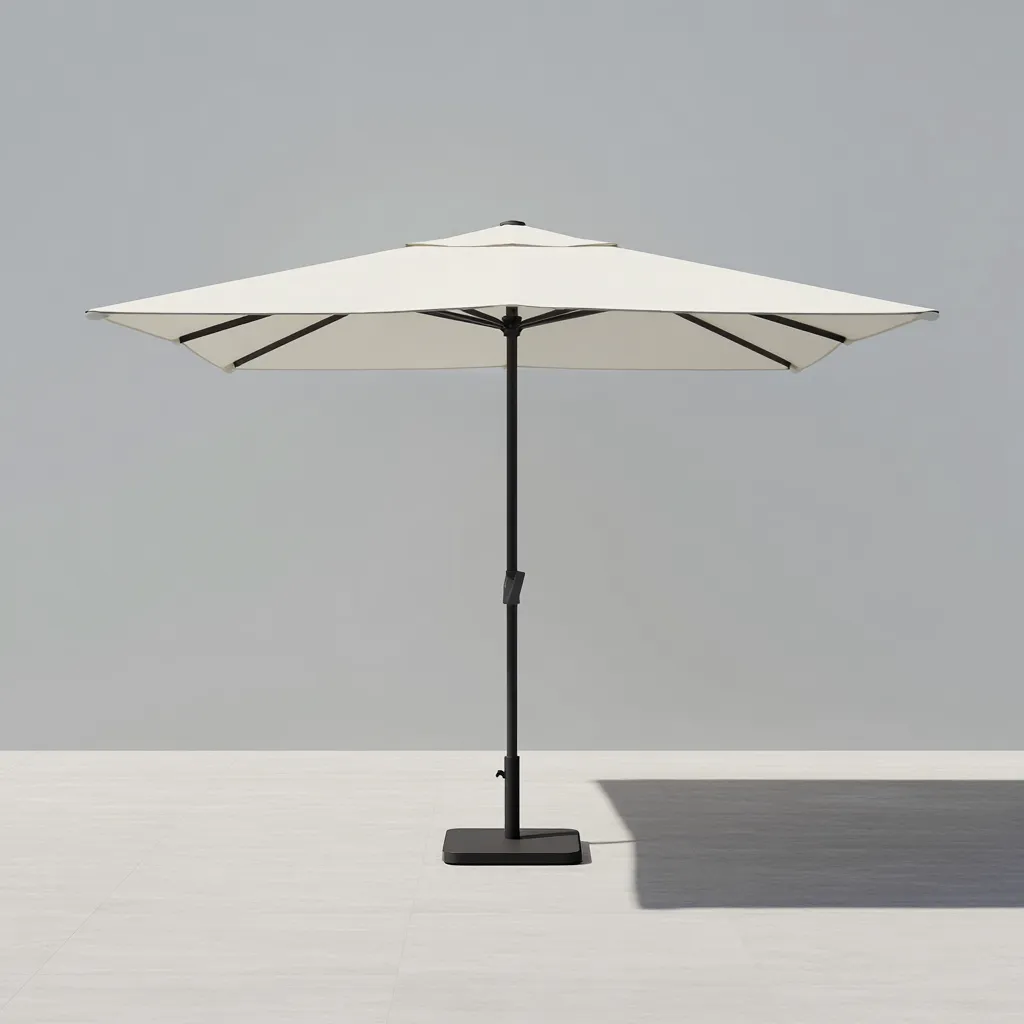 Ombrelloni da giardino in poliestere 220x220x245 cm - bianco - stile moderno adatto per esterni-Havenilo