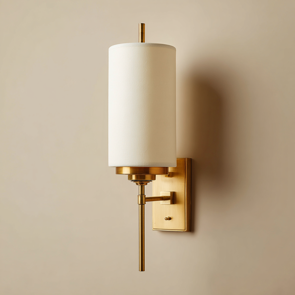 Applique metallo-tessuto 30x12x36 cm - oro-bianco - design moderno-Havenilo