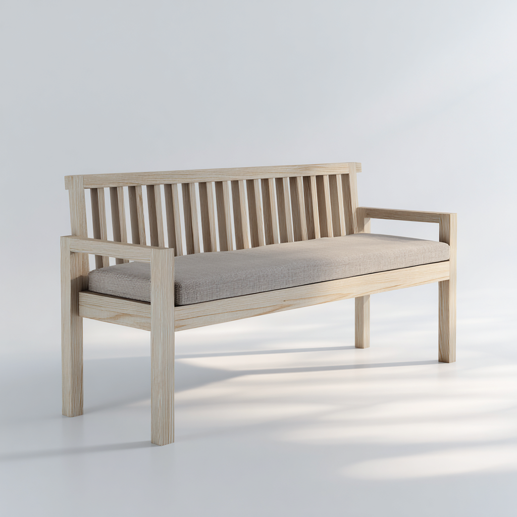 Panche da giardino in legno 120x60x85 cm - naturale - per terrazza e balcone - design moderno-Havenilo