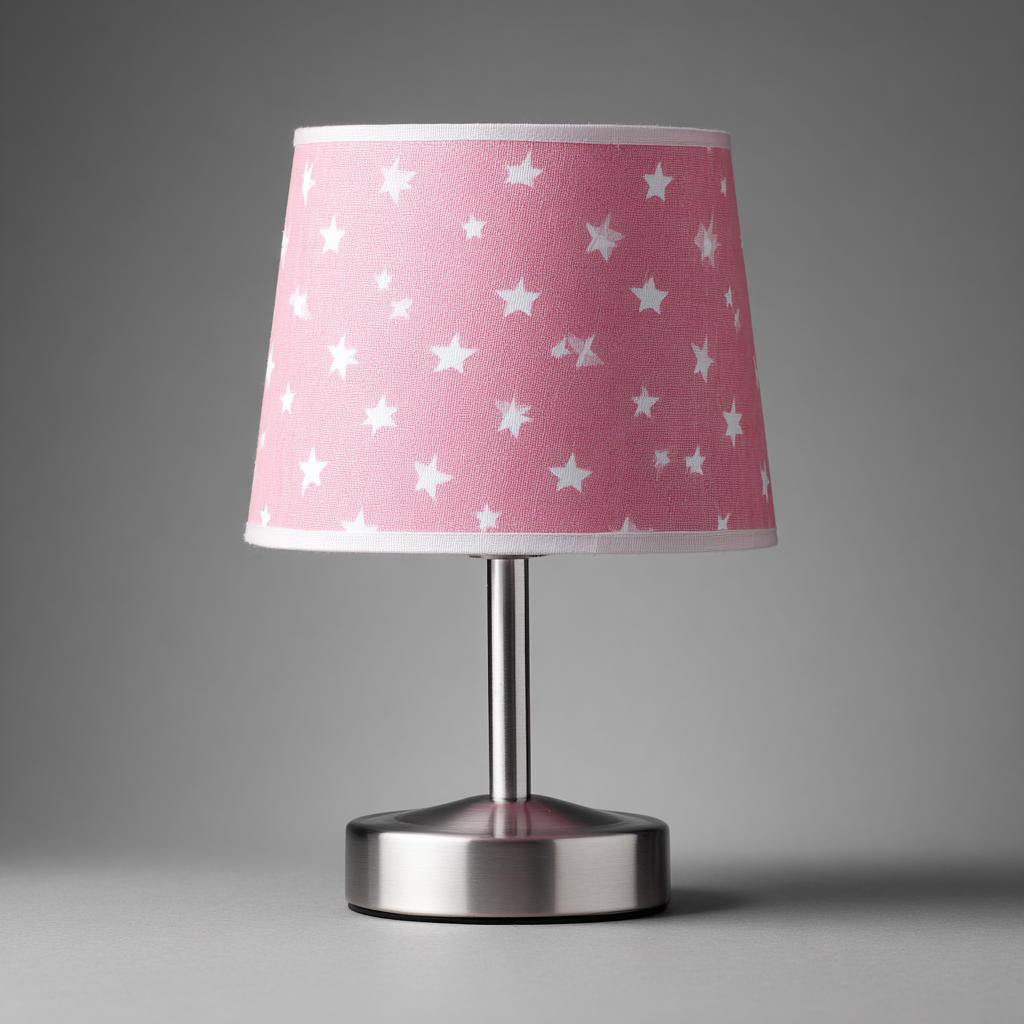 Lampada da tavolo metallo 20x20x32 cm rosa-bianco design moderno adatta al soggiorno-Havenilo