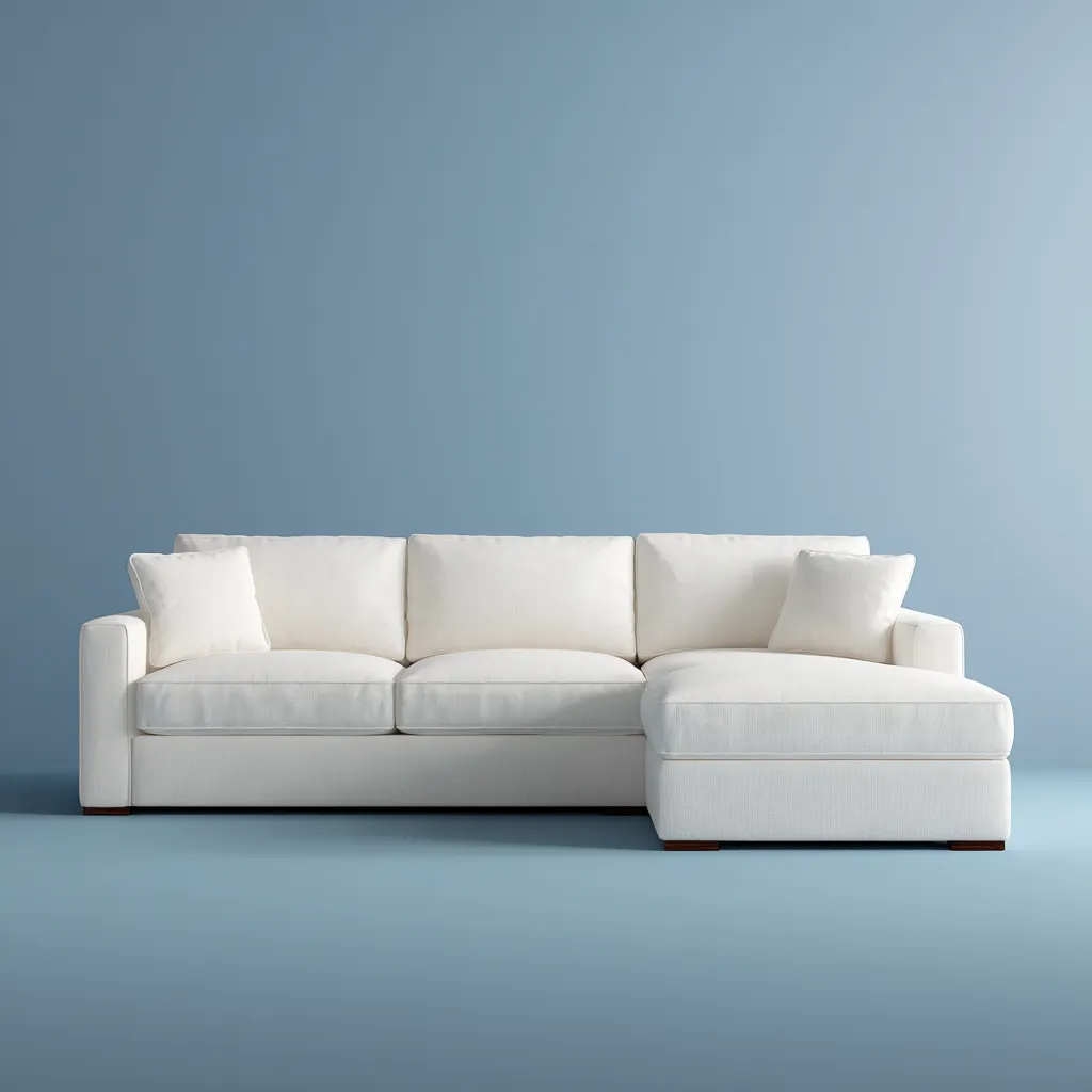 Divano angolare tessuto 285x188x88 cm - bianco - design moderno-Havenilo