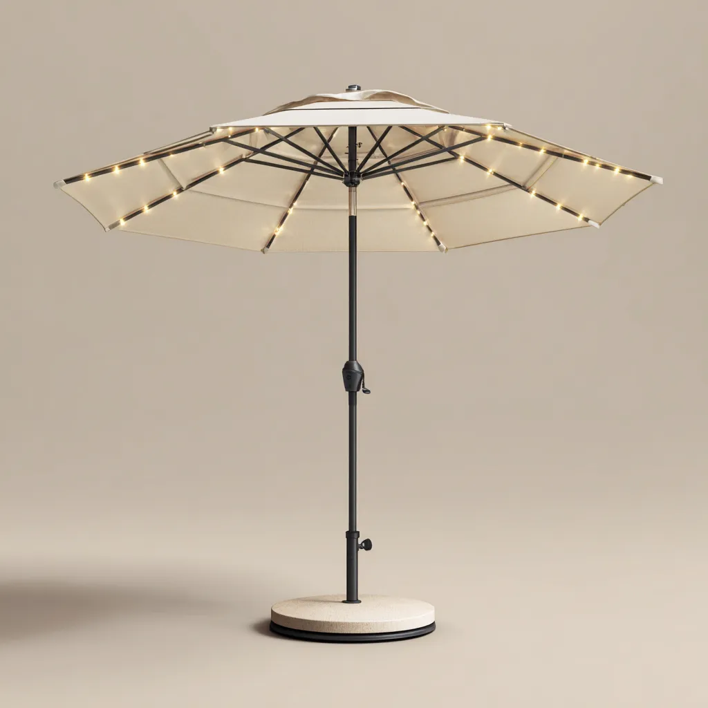 Ombrelloni da giardino in poliestere 210x210x230 cm - beige - stile moderno adatto per esterni-Havenilo