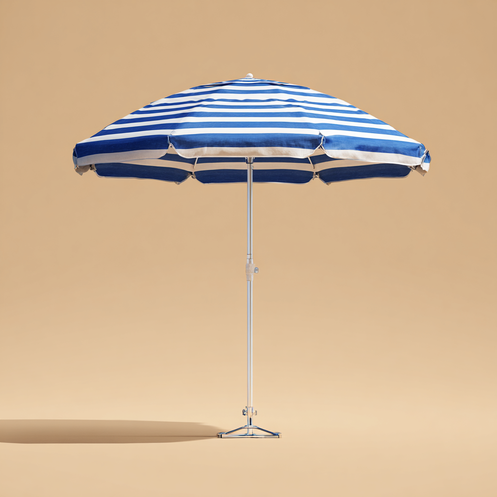 Ombrelloni da giardino in tessuto 190x190x210 cm - blu-bianco - stile nautico adatto per esterni-Havenilo