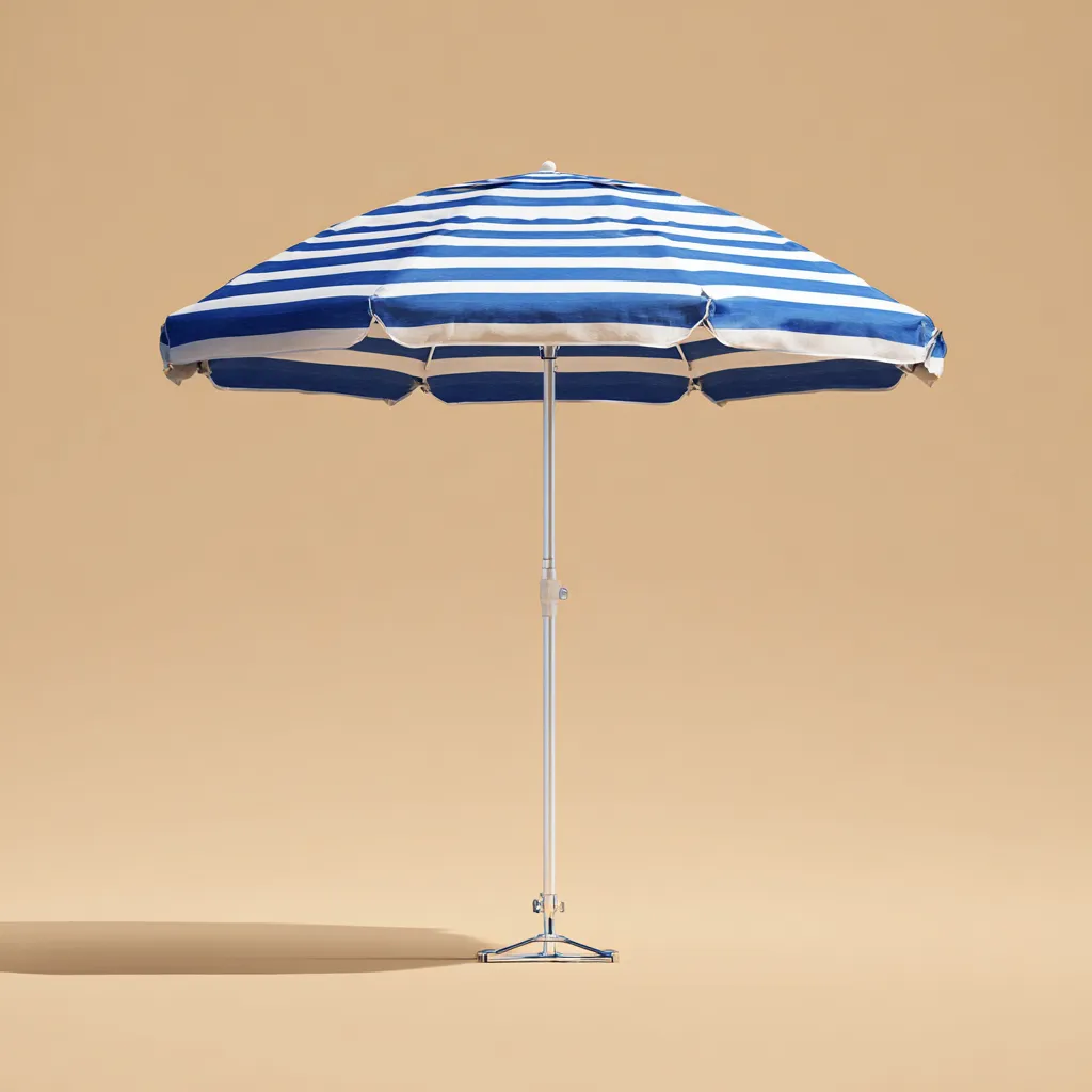 Ombrelloni da giardino in tessuto 190x190x210 cm - blu-bianco - stile nautico adatto per esterni-Havenilo