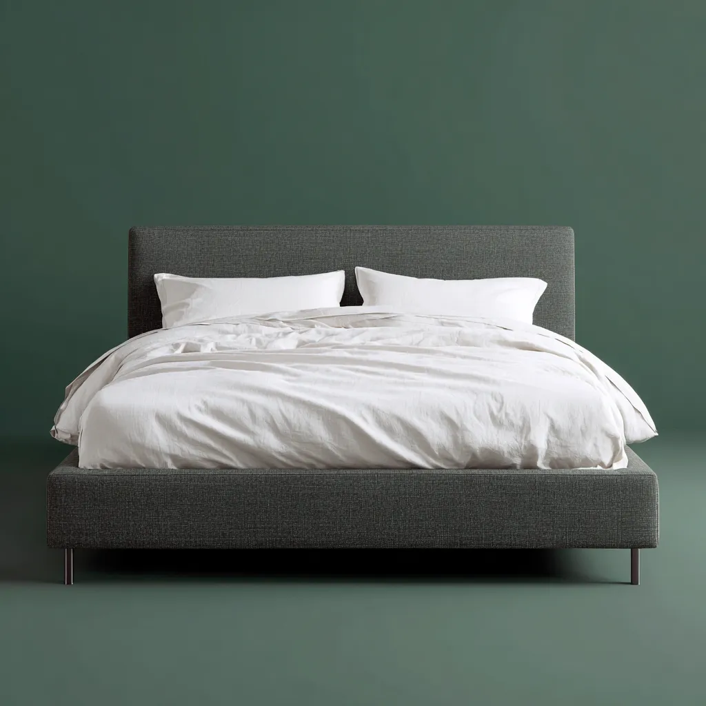 Letto matrimoniale tessuto 200x160x100 cm - grigio-nero - design moderno-Havenilo