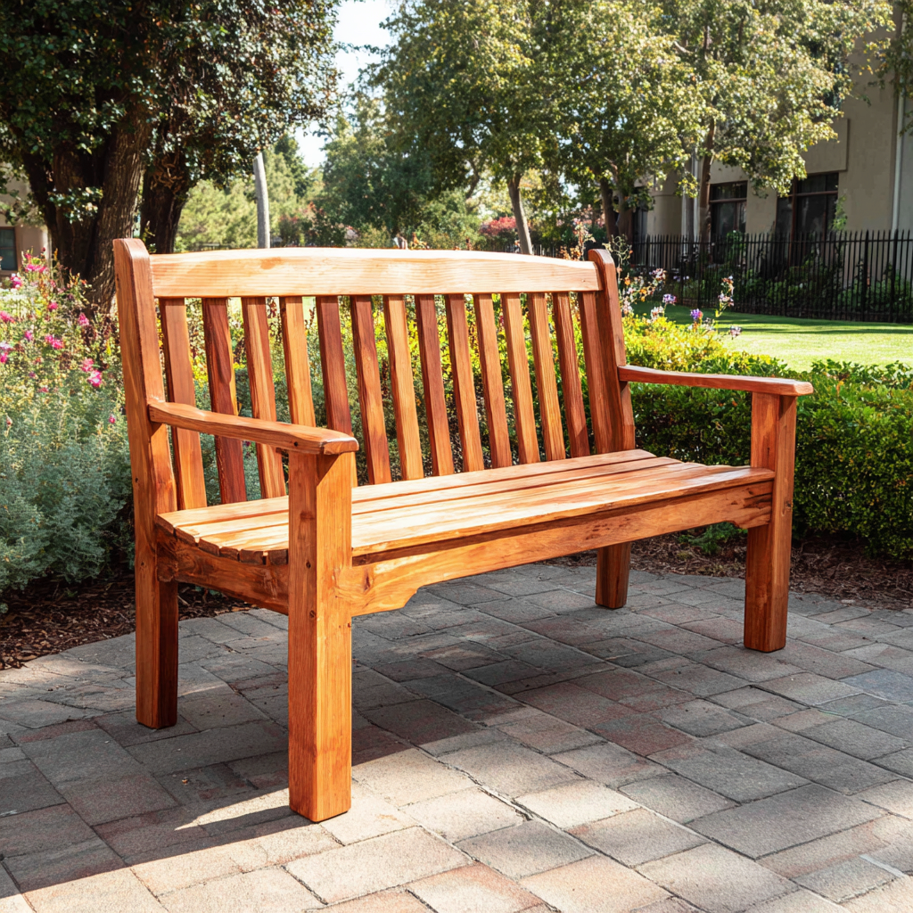 Panca da giardino legno massello 150x60x90 cm - legno naturale - uso esterno - design classico-Havenilo