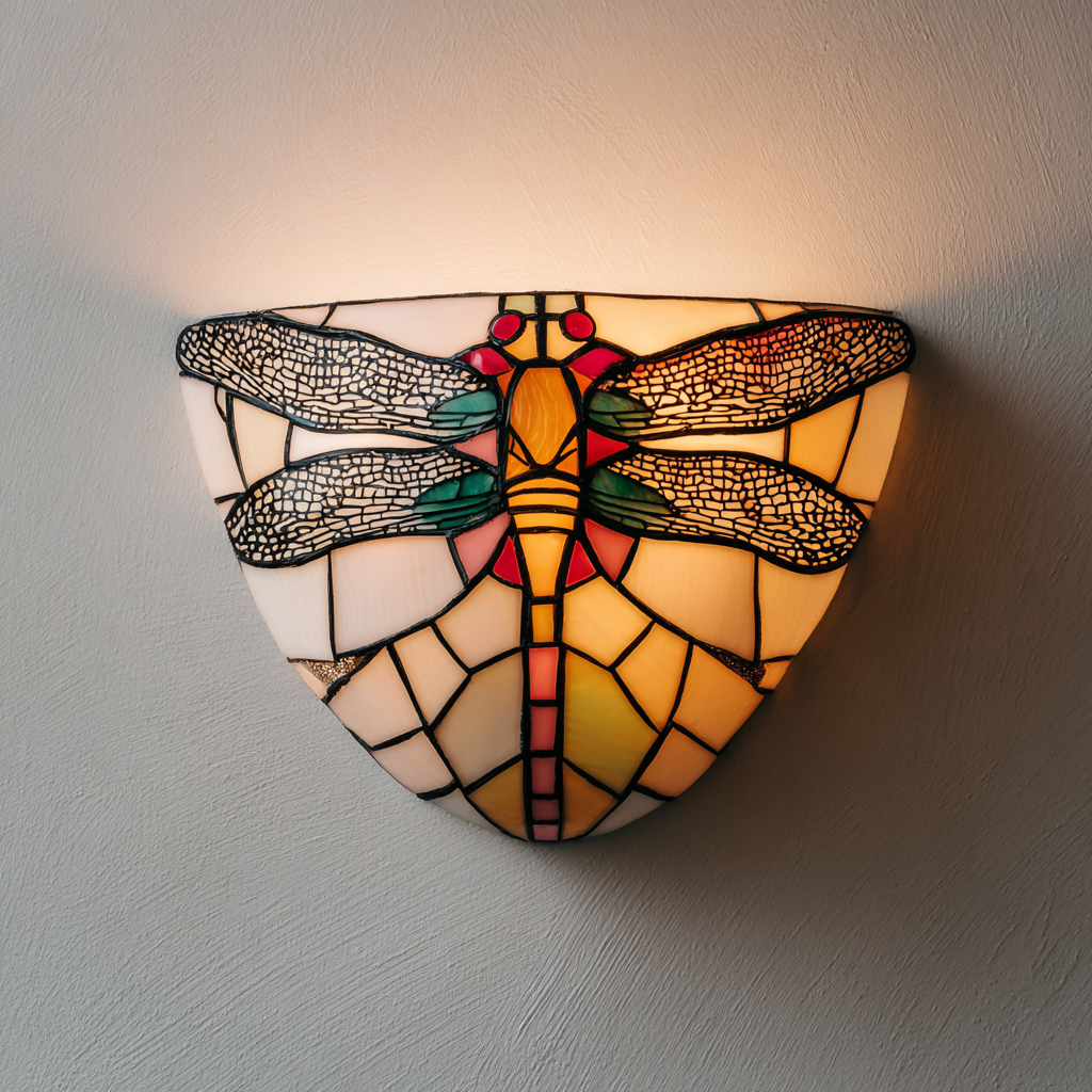 Applique in vetro artistico 28x14x20 cm Multicolore per ambiente interno - design decorativo-Havenilo