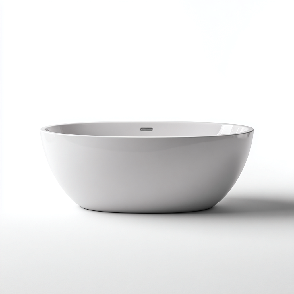 Vasca da bagno-ceramica-165x72x60 cm-white-design moderno-Livingvo