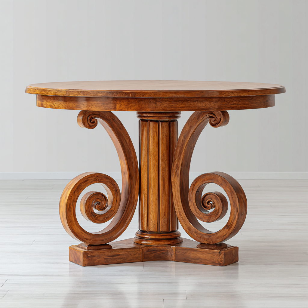 Tavolo da pranzo - legno massello - 130x130x78 cm - legno naturale - uso interno - design classico-Livingvo