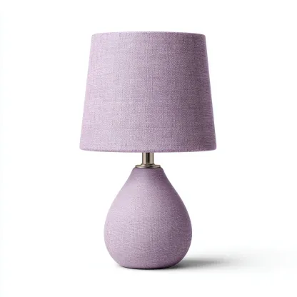Lampada da tavolo tessuto 22x22 cm - viola - stile moderno-Livingvo