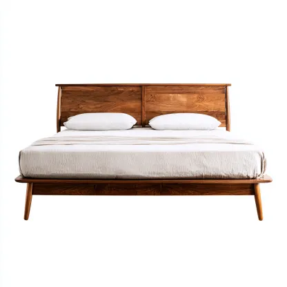 Letto matrimoniale legno 213x160x104 cm - marrone - design moderno-Livingvo