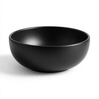 Lavabo da appoggio in ceramica 38x38 cm neroopaco per bagno - design moderno-Livingvo