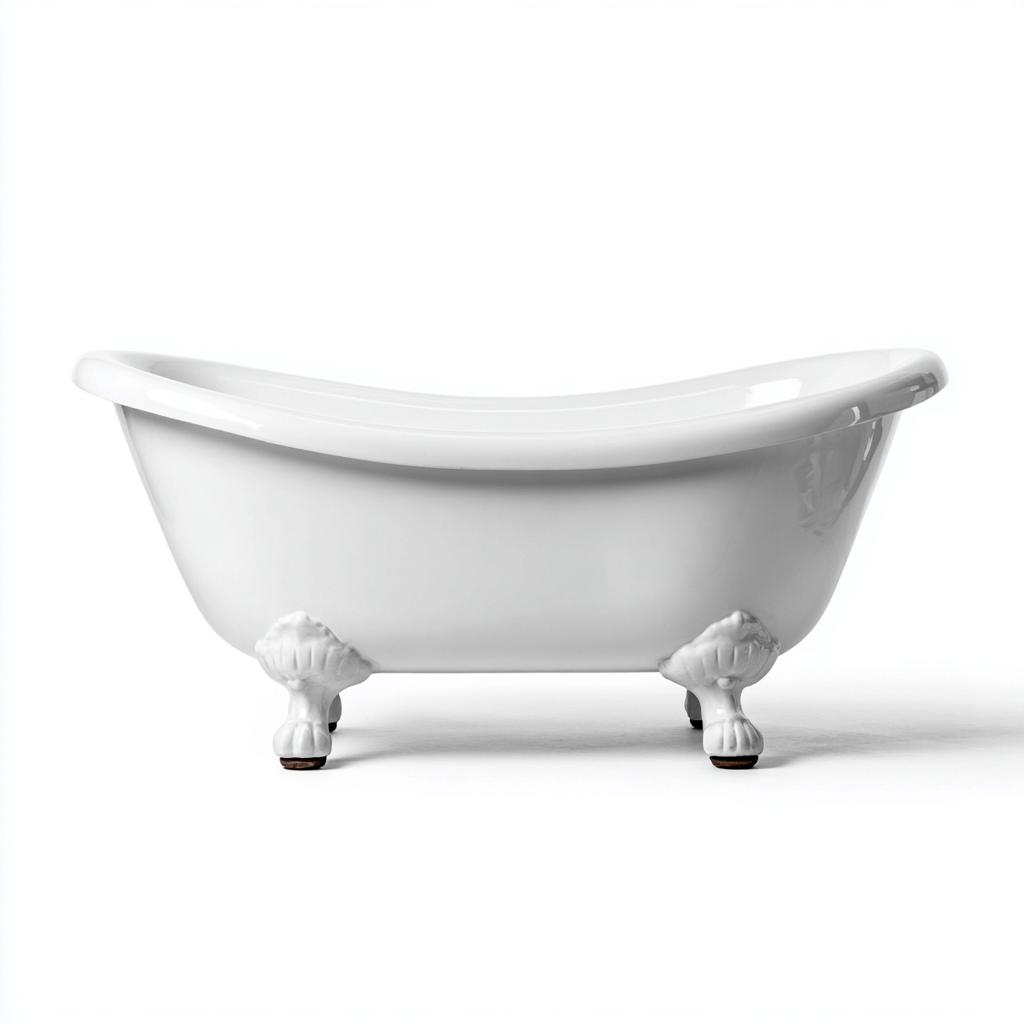 Vasca da bagno ghisa smaltata 160x70x60 cm bianco - design classico-Livingvo
