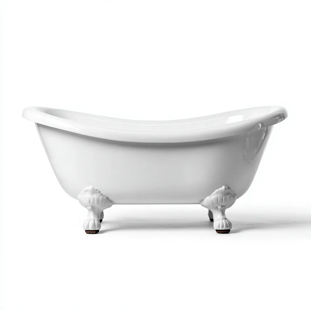 Vasca da bagno ghisa smaltata 160x70x60 cm bianco - design classico-Livingvo