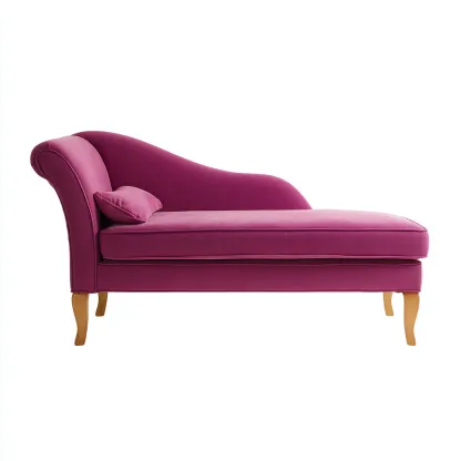 Chaise longue tessuto 165x75 cm - magenta - design classico-Livingvo