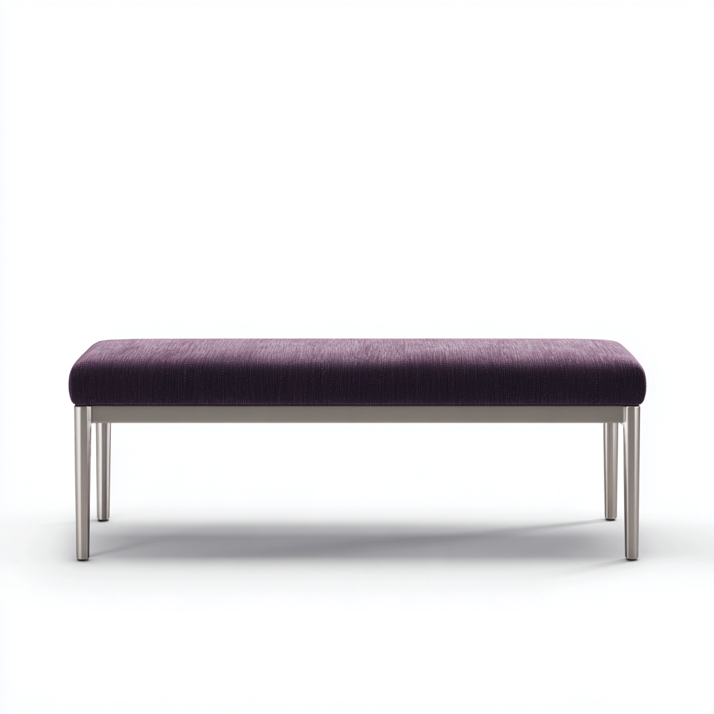Panca per letto Tessuto-Metallo 120x40x45 cm - Viola - Design moderno-Livingvo