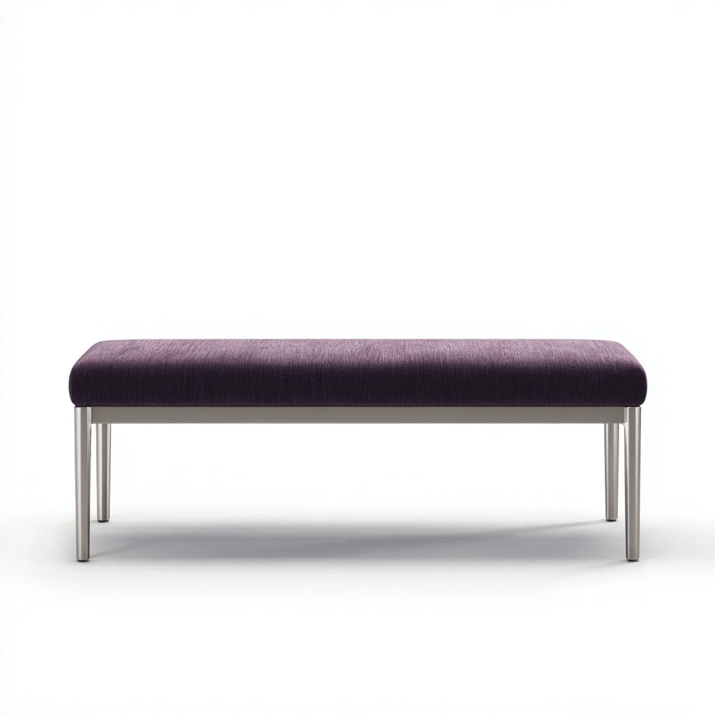 Panca per letto Tessuto-Metallo 120x40x45 cm - Viola - Design moderno-Livingvo