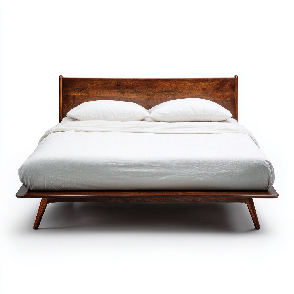 Letto matrimoniale-legno massello-212x165x98 cm-brown-Stile moderno-Livingvo