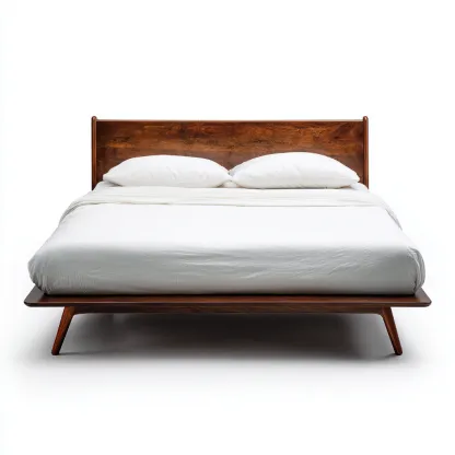 Letto matrimoniale-legno massello-212x165x98 cm-brown-Stile moderno-Livingvo