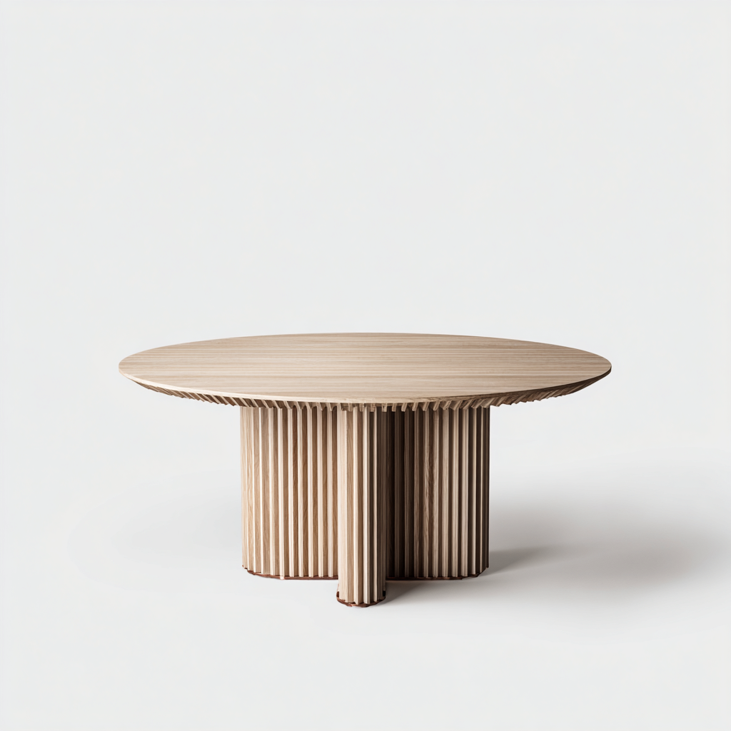 Tavolo da pranzo - legno - 160x160x75 cm - legno naturale - uso interno - design moderno-Livingvo