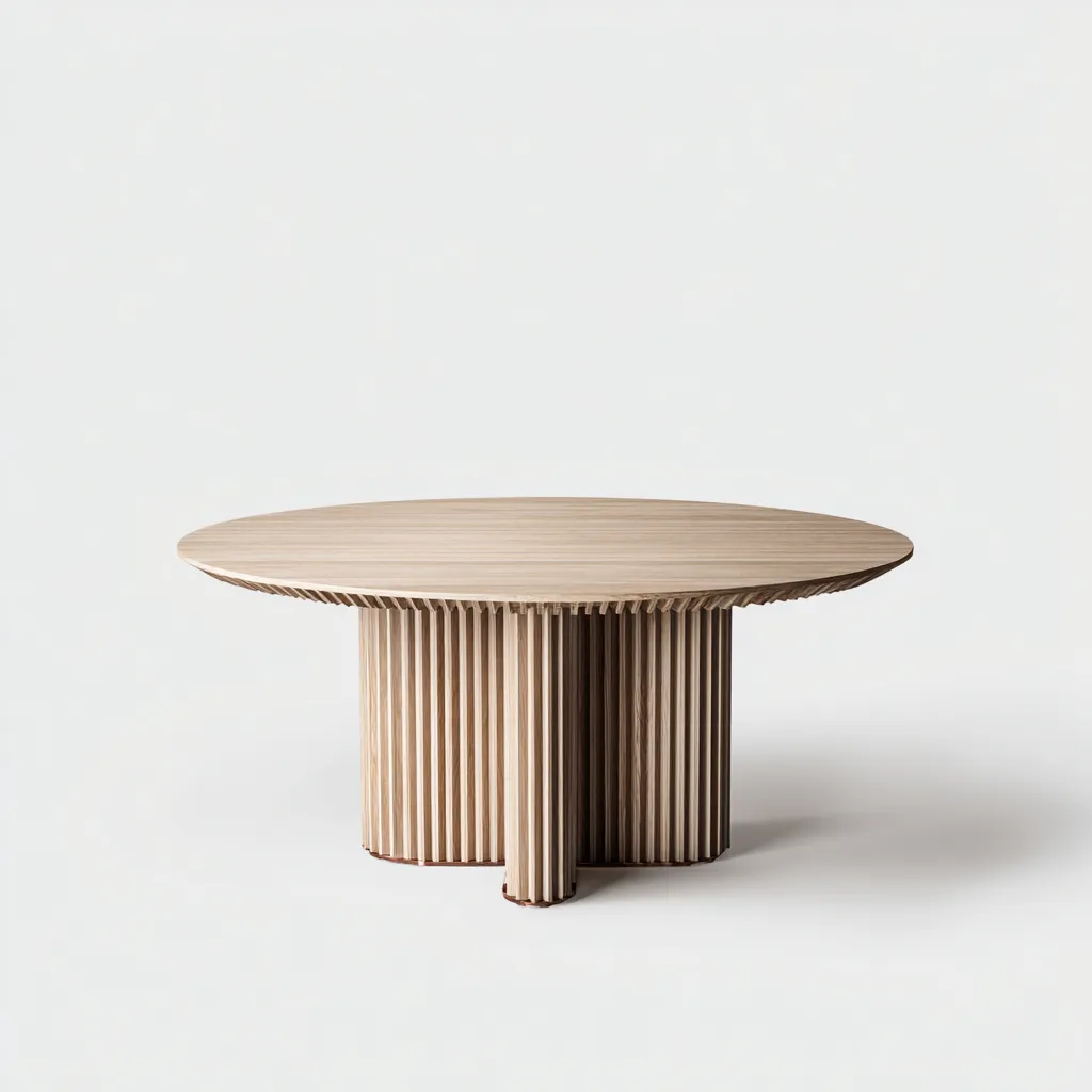 Tavolo da pranzo - legno - 160x160x75 cm - legno naturale - uso interno - design moderno-Livingvo