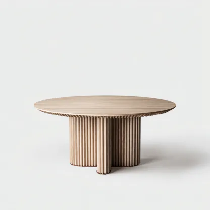 Tavolo da pranzo - legno - 160x160x75 cm - legno naturale - uso interno - design moderno-Livingvo