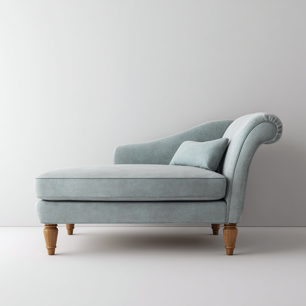Chaise longue tappezzata tessuto 170x76 cm - azzurro - design elegante-Livingvo