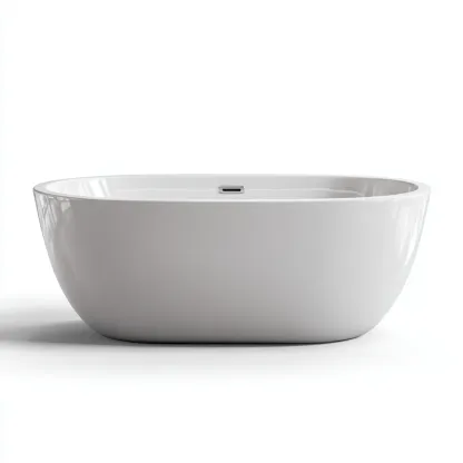 Vasca da bagno freestanding acrilico 172x86x61 cm - bianco - design moderno-Livingvo