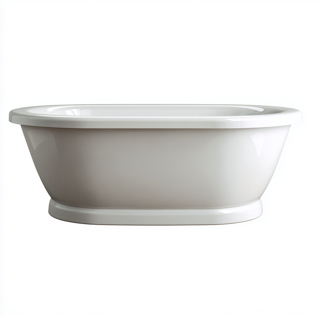 Vasca da bagno freestanding acrilico 158x78x59 cm - bianco - design classico-Livingvo