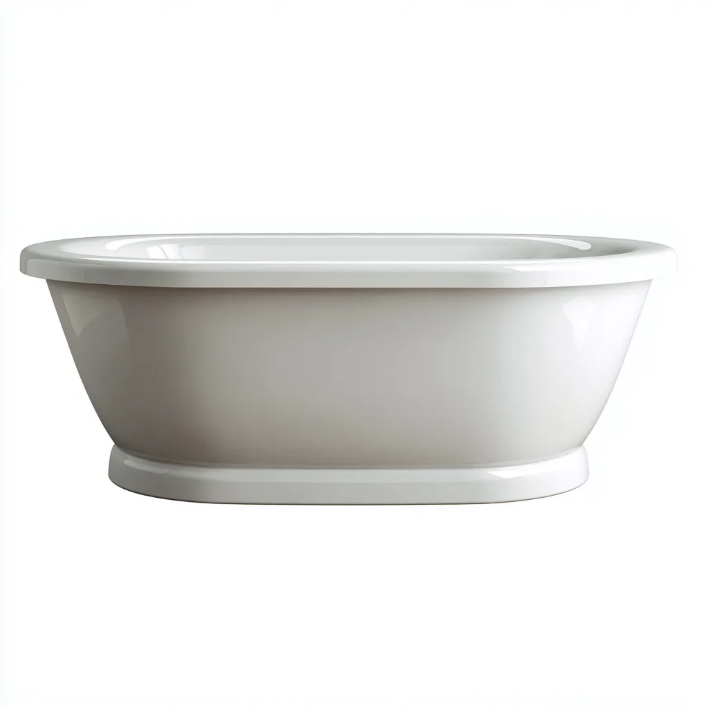 Vasca da bagno freestanding acrilico 158x78x59 cm - bianco - design classico-Livingvo