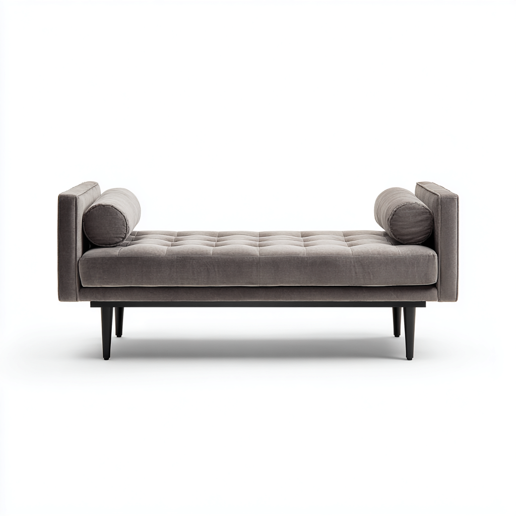 Panca per letto velluto 160x55x48 cm - grigio - adatta alla camera da letto - design moderno-Livingvo