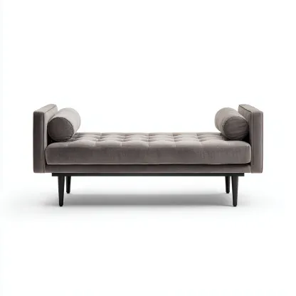 Panca per letto velluto 160x55x48 cm - grigio - adatta alla camera da letto - design moderno-Livingvo