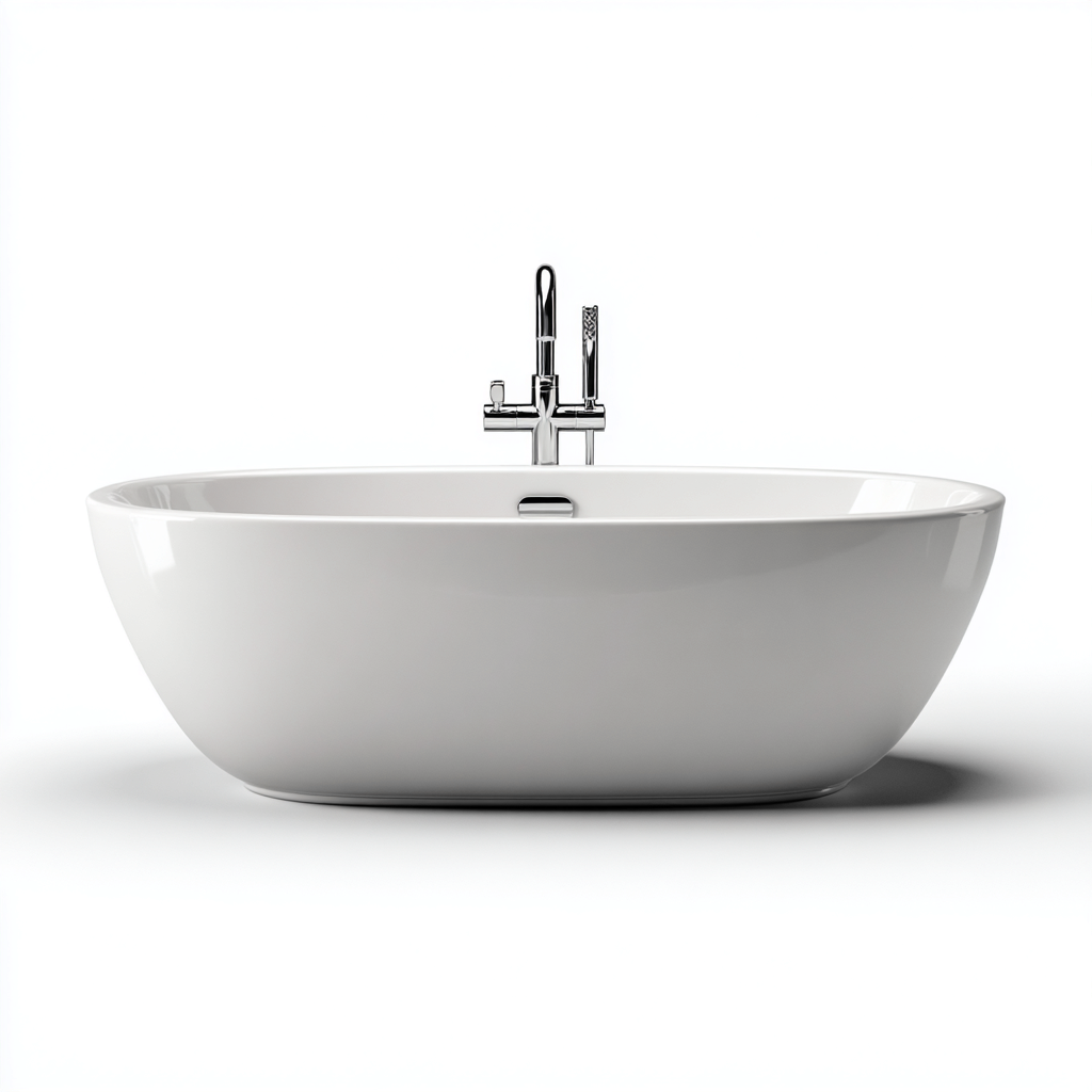 Vasca da bagno acrilico 170x80x55 cm bianco - design moderno-Livingvo