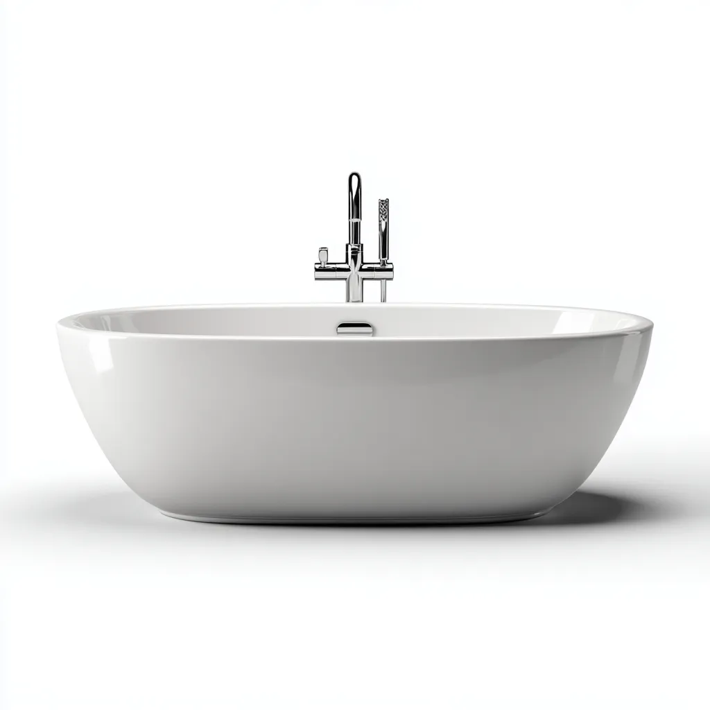 Vasca da bagno acrilico 170x80x55 cm bianco - design moderno-Livingvo